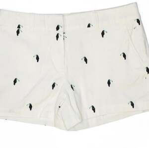 Ann Taylor Loft White Shorts with Toucans!